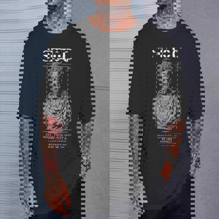 マルクス アウレリウス ストイシズム人生の美しさについての哲学の名言 Tシャツ 彼への贈り物