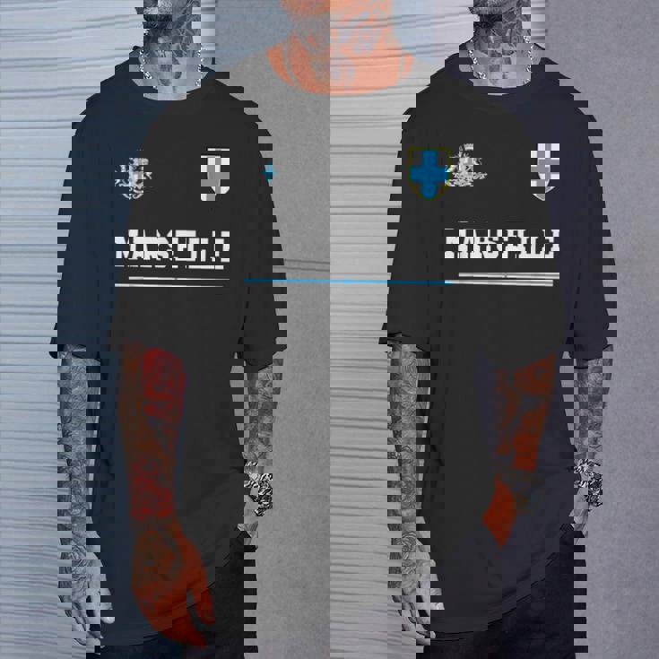 マルセイユ スポーツサッカージャージ フラッグ フットボール Tシャツ 彼への贈り物