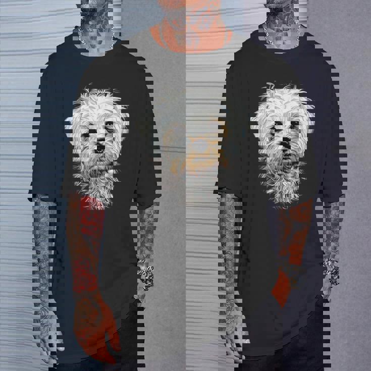 マルチーズ小型マルチーズ犬犬大好き甘いマルチーズ Tシャツ 彼への贈り物