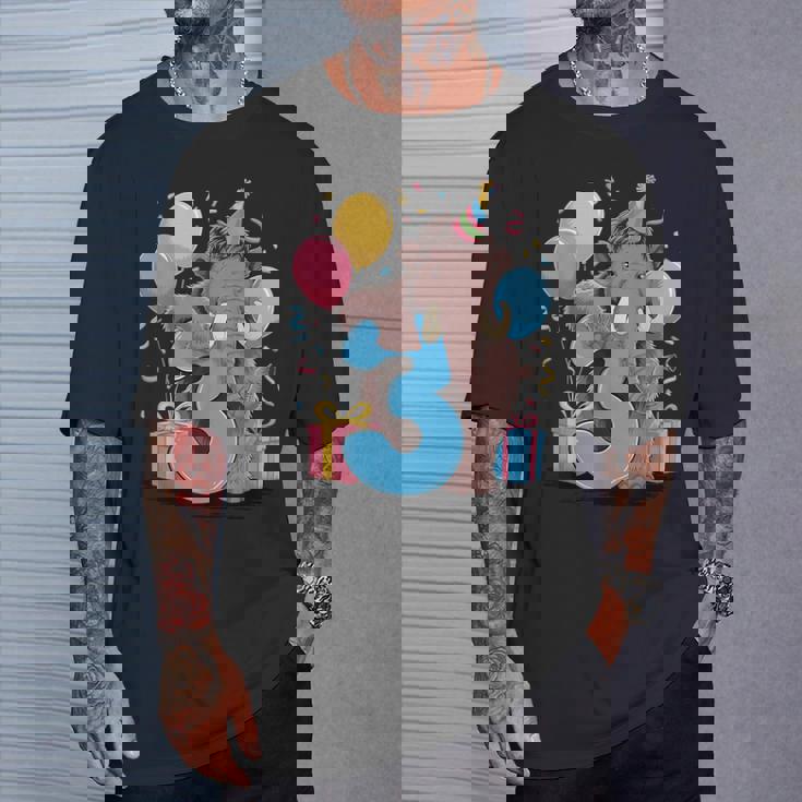 マンモス 3歳の誕生日 男の子 女の子 3歳 3歳 マンモス Tシャツ 彼への贈り物