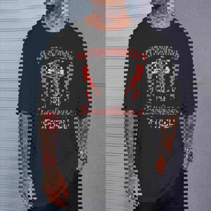 ミトコンドリアは細胞面白い生物学の原動力です Tシャツ 彼への贈り物