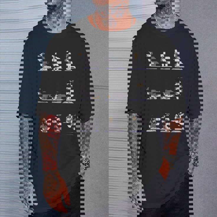 ミニチュア シュナウザー ヨガ Tシャツ 彼への贈り物