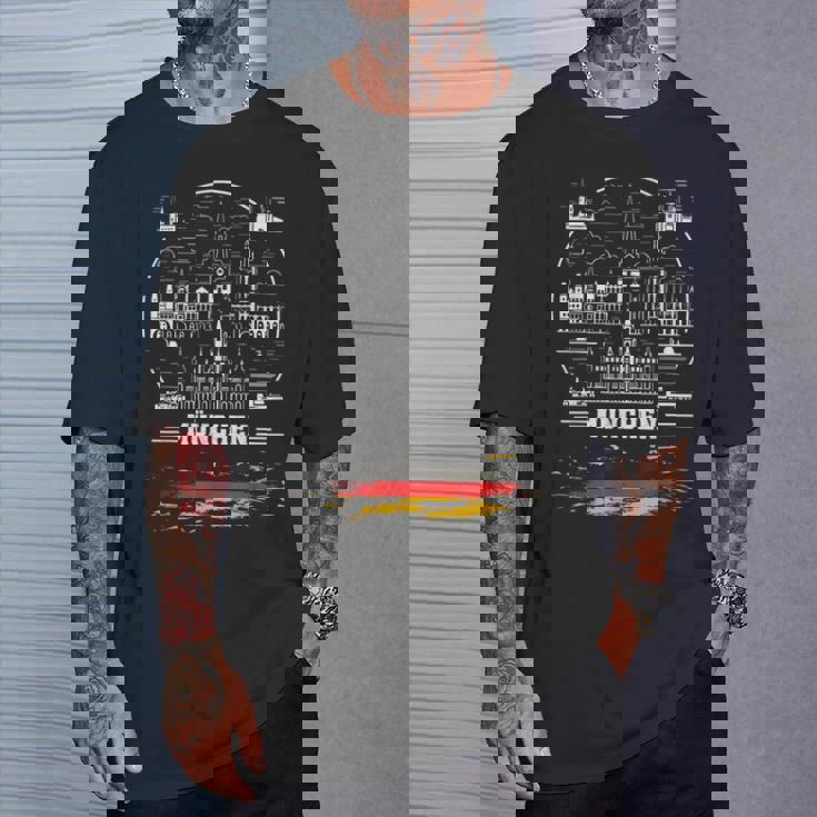 ミュンヘンお土産 ミュンヘン ドイツ国旗 Tシャツ 彼への贈り物