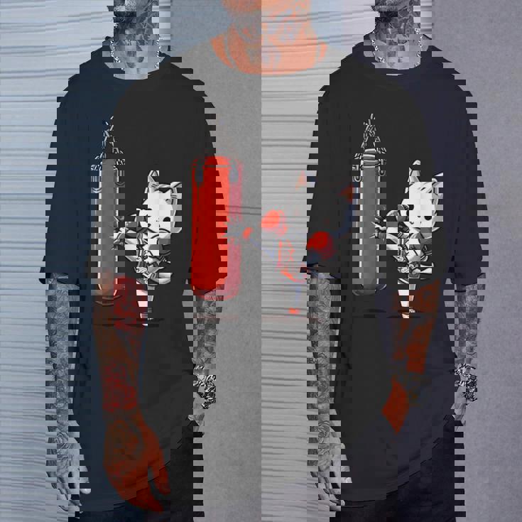 ムエタイ猫、キックボクシング Tシャツ 彼への贈り物