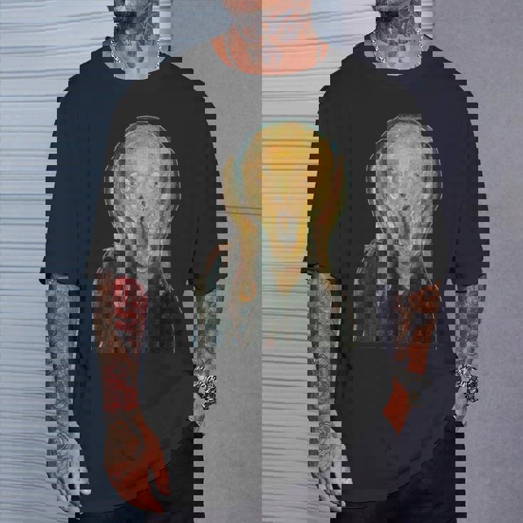 ムンクの叫び《切り抜き》【世界の名画】エドヴァルド・ムンク Munch 美術館アート Tシャツ 彼への贈り物