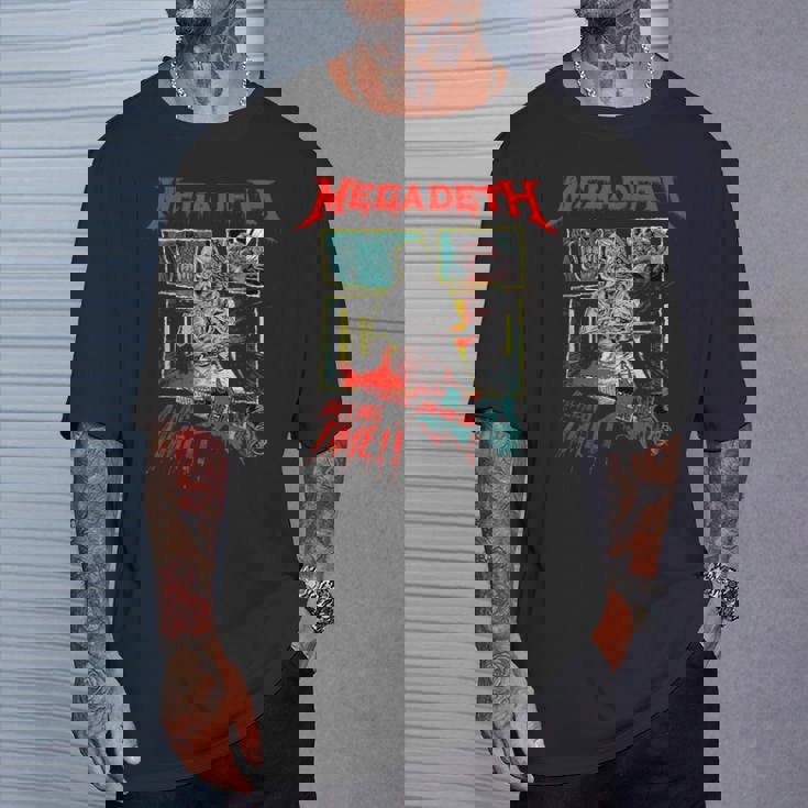 メガデス 世界をつぶす。暇つぶし。 Tシャツ 彼への贈り物