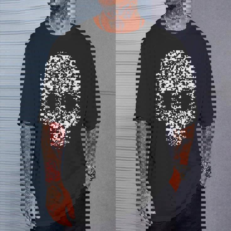 メキシコ人のための死者の日デザインのシュガースカルカラベラ Tシャツ 彼への贈り物