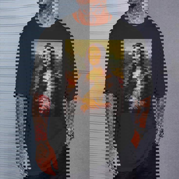 モナリザ 猫 Tシャツ 彼への贈り物