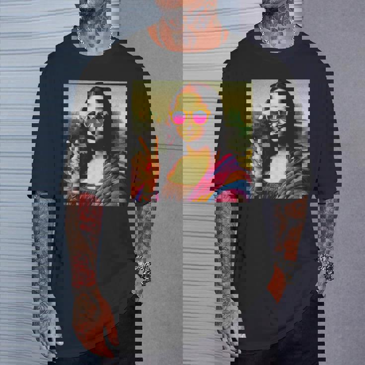 モナリザvサイン Tシャツ 彼への贈り物