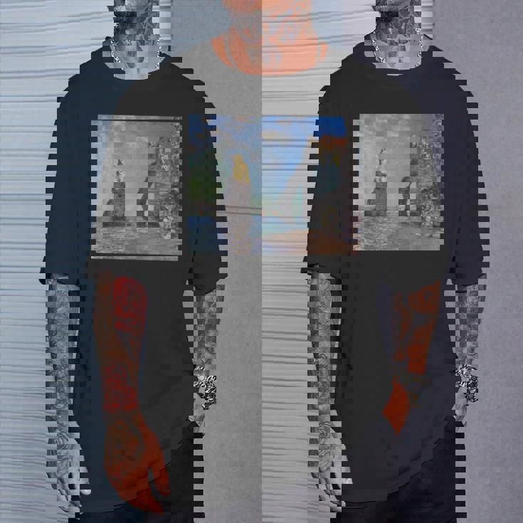 モネのエトルタの断崖 Tシャツ 彼への贈り物