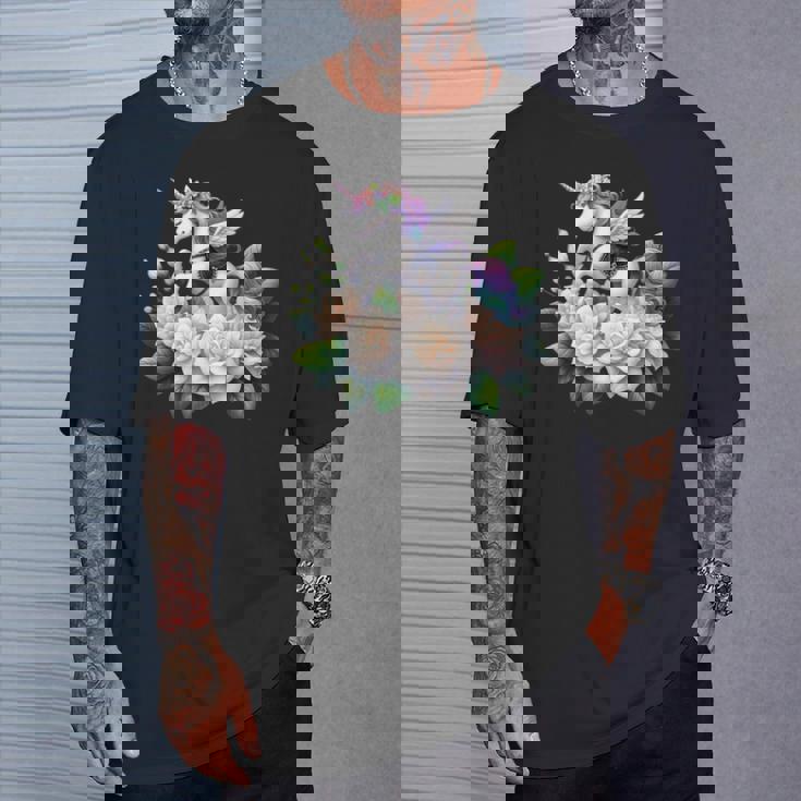 ユニコーン ライディング クチナシ 男の子 女の子 男性 女性 キッズ 大人 Tシャツ 彼への贈り物