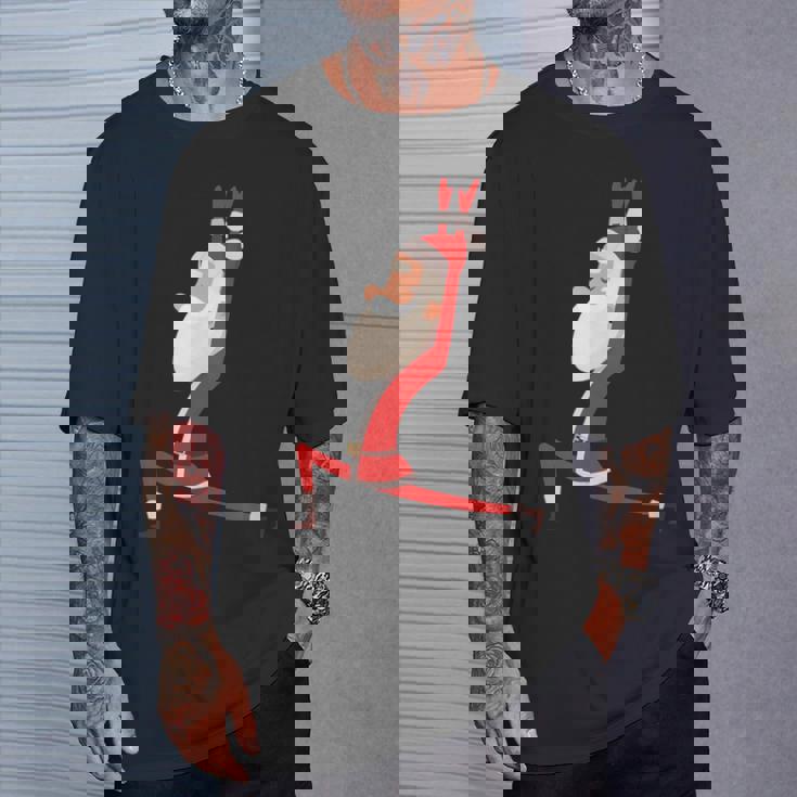 ヨガ サンタ クリスマス ワークアウト Tシャツ 彼への贈り物