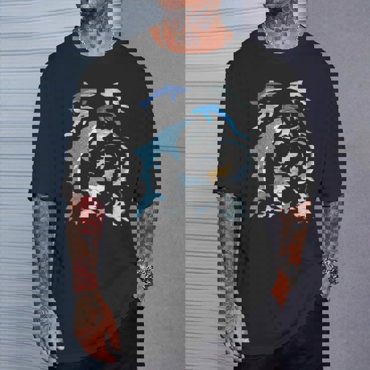 ヨシキリザメ アオザメ シュモクザメ ジンベエザメ Tシャツ 彼への贈り物