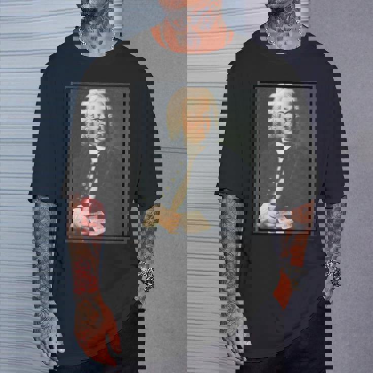 ヨハン・セバスチャン・バッハの絵画の肖像画1748 Tシャツ 彼への贈り物