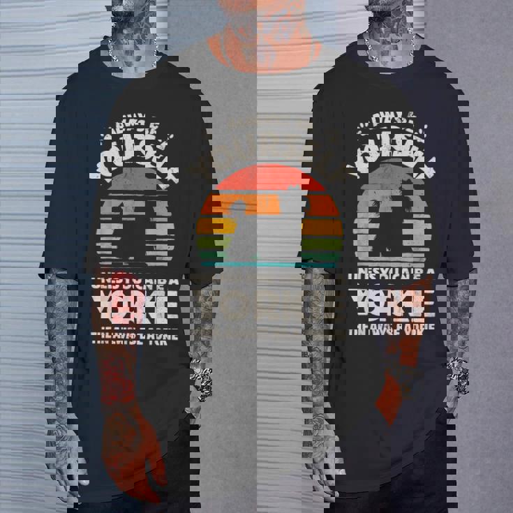 ヨークシャーテリア Always Be Yourself レトロ 70年代犬 Tシャツ 彼への贈り物