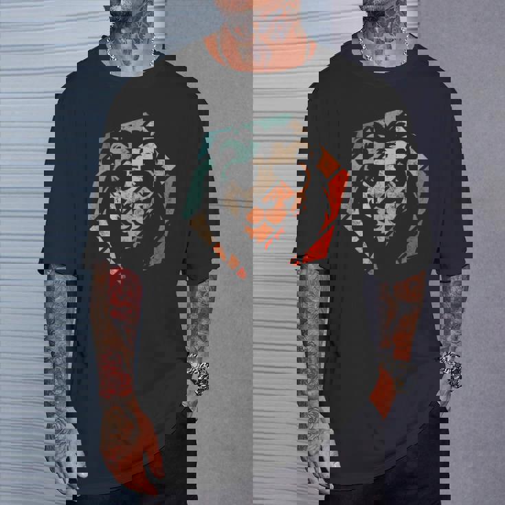 ライオン レトロスタイル ビンテージ Tシャツ 彼への贈り物