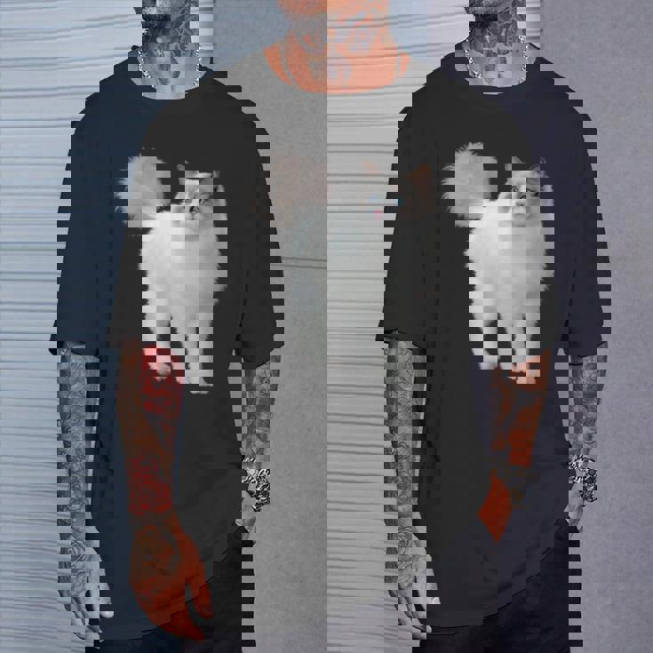 ラグドール 猫のポートレート ラグドール キャットヘッド ラグドール 猫の顔 Tシャツ 彼への贈り物