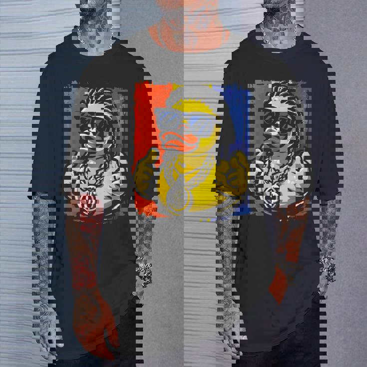 ラッパー ラバーダック ヒップホップ アヒル Tシャツ 彼への贈り物