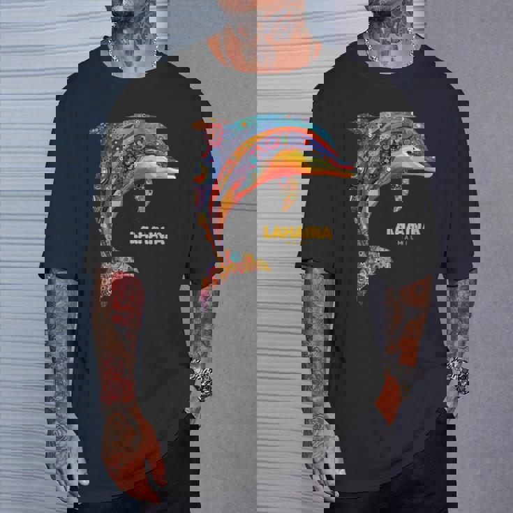 ラハイナ マウイ ハワイ ティー ハワイアン ダイビング バケーション イルカ Tシャツ 彼への贈り物