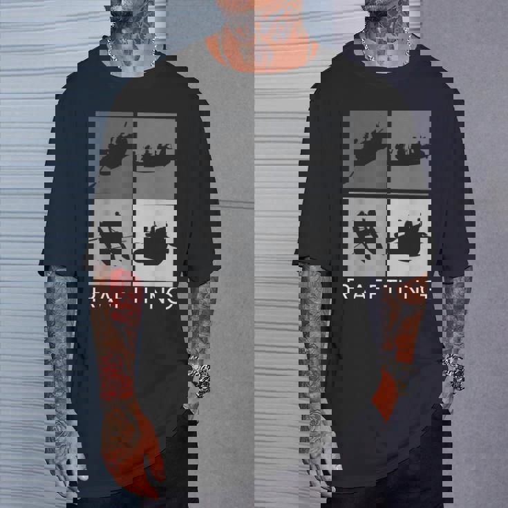 ラフティング シルエット 川 ラフト アウトドア ラフティング スポーツ Tシャツ 彼への贈り物