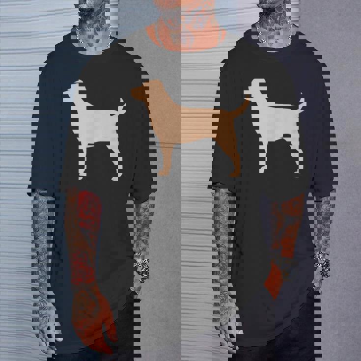 ラブラドールレトリバー 犬のシルエット Tシャツ 彼への贈り物