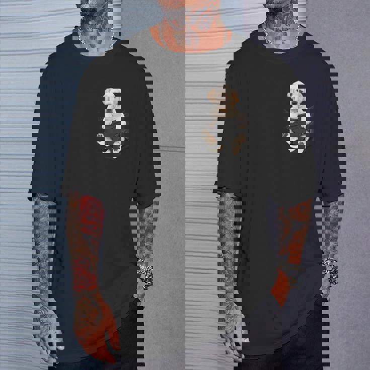 ラブラドール愛好家のためのポケットに入った面白いラブラドールレトリーバー Tシャツ 彼への贈り物