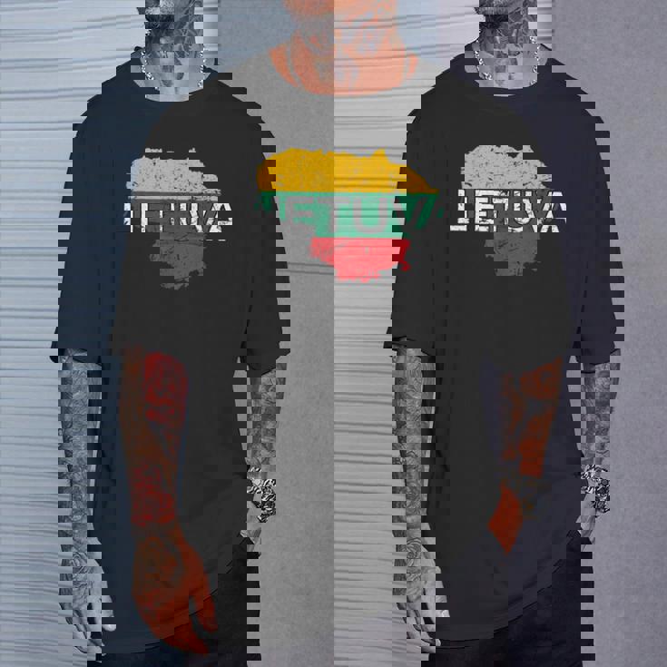 リトアニア国旗 Lietuva アンティーク調 メンズ レディース キッズ Tシャツ 彼への贈り物