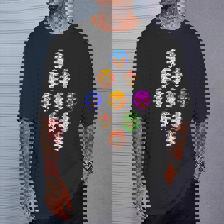 ルチャリブレまたはメキシカンレスリング マスクまたはルチャドール Tシャツ 彼への贈り物