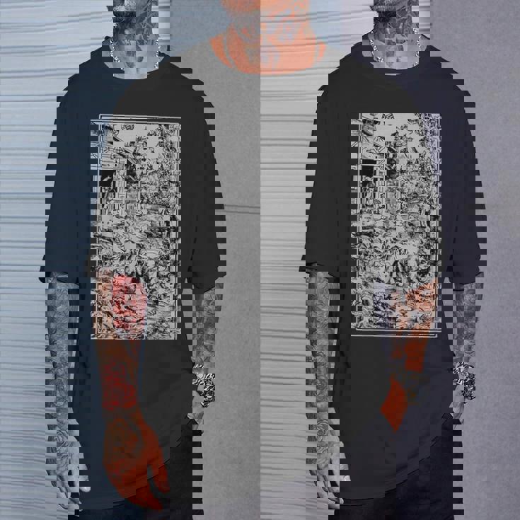 ルーカス・クラナッハによる人狼の攻撃 ゴシック グランジー オカルトアート Tシャツ 彼への贈り物