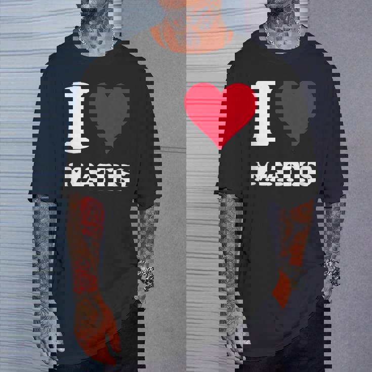 レッドハート I Love Matis Tシャツ 彼への贈り物