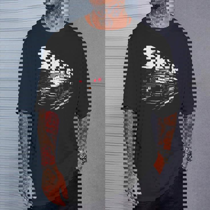 レトロ Jdm 日本語 ドリフト レーシング チューニング カー レジェンド スカイラインr34 Tシャツ 彼への贈り物