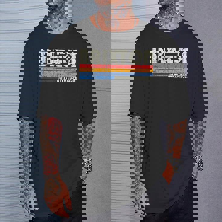 レトロ ヴィンテージ 70年代 80年代スタイル ブリクストン、イギリス Tシャツ 彼への贈り物