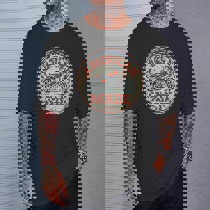 レトロ ヴィンテージ アメリカ製 モーターオイル 車 バイク ガレージ Tシャツ 彼への贈り物