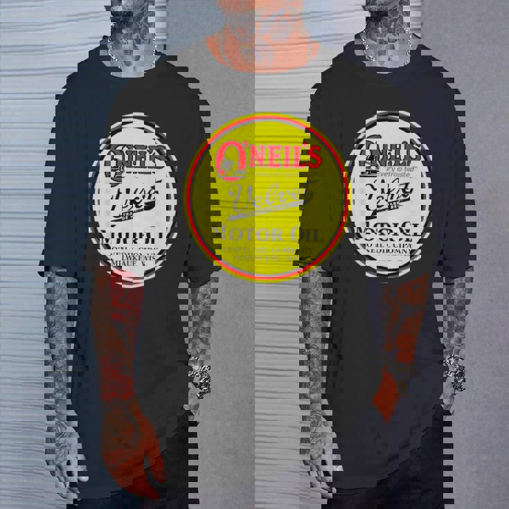 レトロ ヴィンテージ ガソリンスタンド オニールズ モーターオイル 車 バイク ガレージ Tシャツ 彼への贈り物