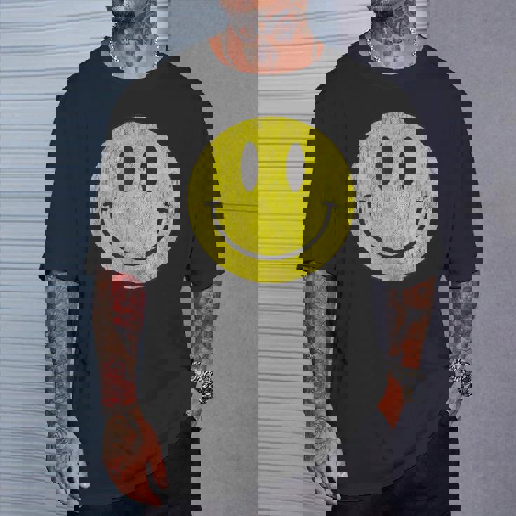 レトロアシッドハウス 80年代90年代ヴィンテージスマイルtシャツ アンティーク調 Tシャツ 彼への贈り物