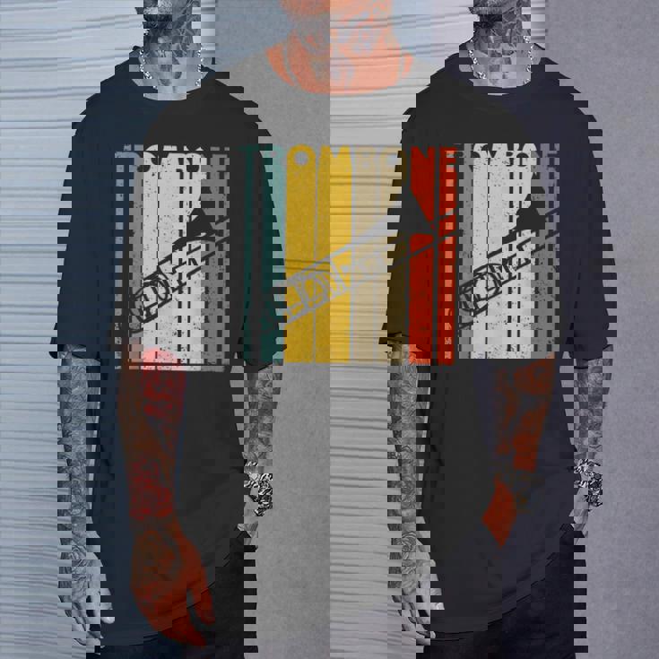 レトロトロンボーン I 吹奏楽部 I ミュージシャン I トロンボーン Tシャツ 彼への贈り物