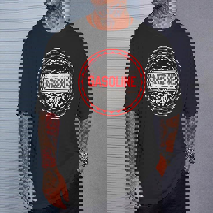 レトロヴィンテージガソリンスタンドanzoil モーターオイル 車 バイク ガレージ Tシャツ 彼への贈り物