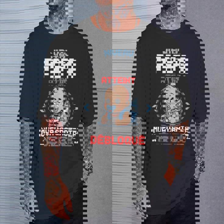 レベル お父さん アンロック 未来 父 息子 アナウンス 妊娠 ゲーマー Tシャツ 彼への贈り物