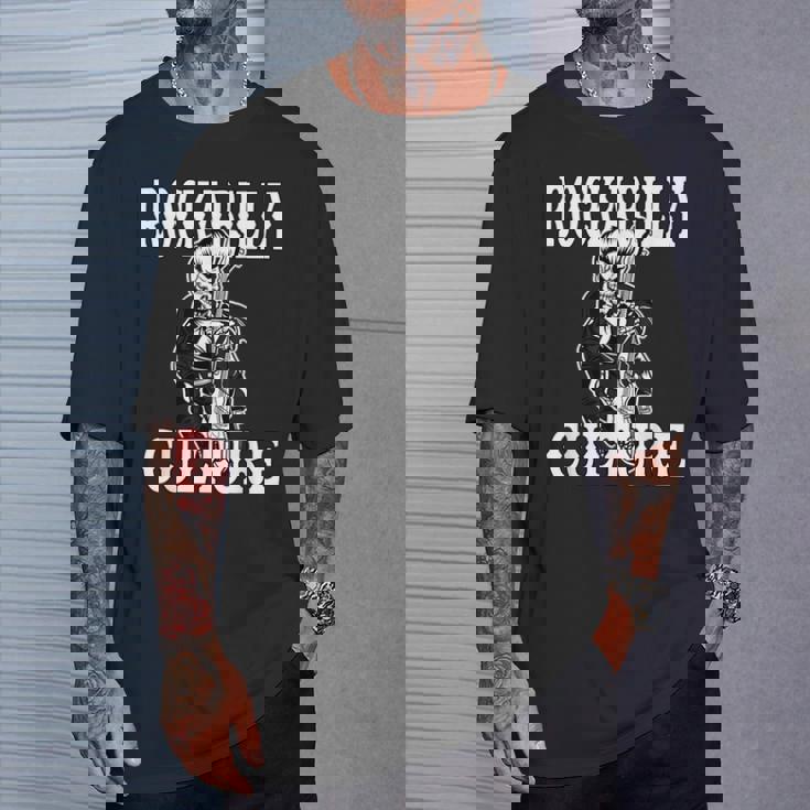 ロカビリー カルチャー ロック スカル タトゥー ピンナップ ロカビリー Tシャツ 彼への贈り物