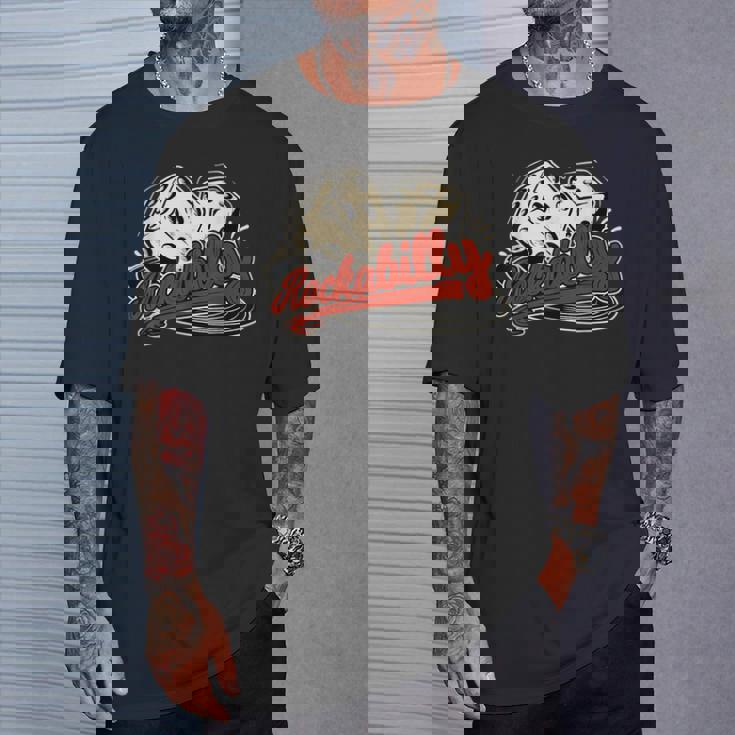 ロカビリーロックミュージックレトロキューブビニール1950sロッカー Tシャツ 彼への贈り物