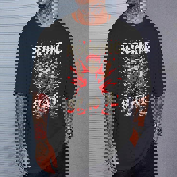 ロッキング・100デイズ・オブ・スクール・ファニー・ギター・キッズ Tシャツ 彼への贈り物