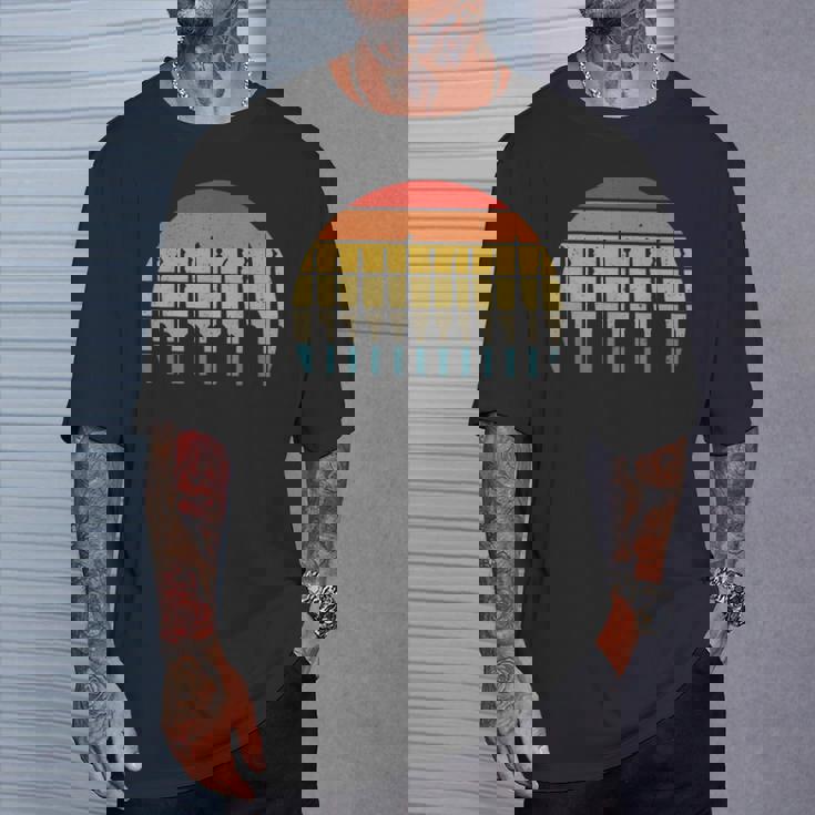 ロックピッキングレトロサンセット ロックピッカーとロックスミス Tシャツ 彼への贈り物