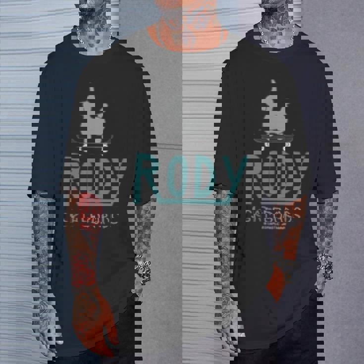 ロディ Rody（Rody Of ThetreetSkateboard_Green バックプリント Tシャツ 彼への贈り物