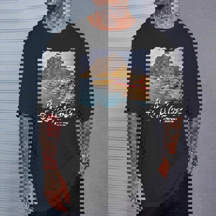 ロフォーテン諸島ノルウェーお土産ロフォーテン 長袖tシャツ Tシャツ 彼への贈り物