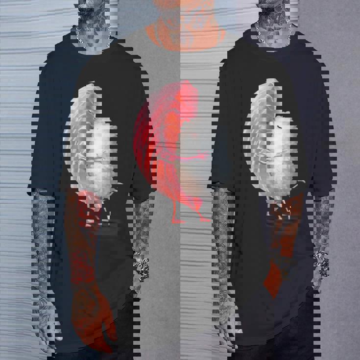 ロマンチック ピンク まぐろ 寿司 ハグ&キス 日本食通 Tシャツ 彼への贈り物