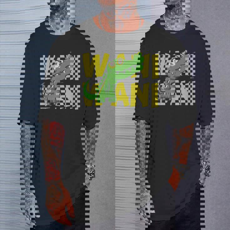 ワニ 鰐 クロコダイル イラスト 爬虫類 おもしろ かわいい おしゃれ ワニ好き Tシャツ 彼への贈り物