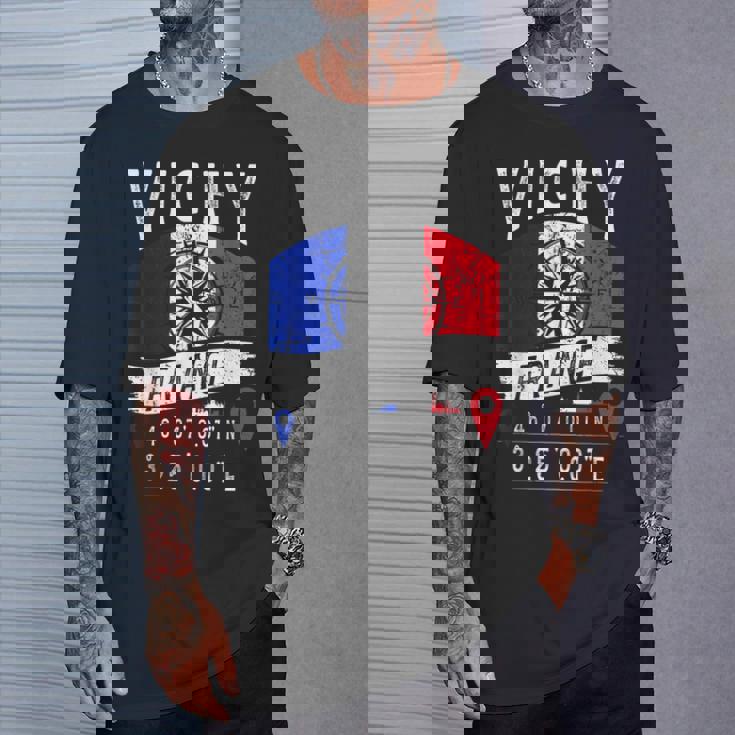 ヴィシー フランス 国旗 Gps座標 Tシャツ 彼への贈り物
