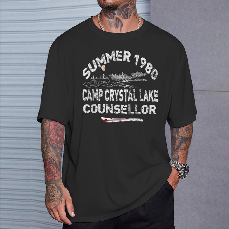 ヴィンテージ 1980年代ホラー映画ファン Cw クリスタル レイクスラッシャーフィルム Tシャツ 彼への贈り物