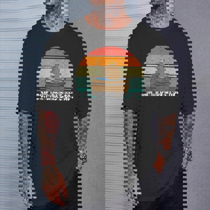 ヴィンテージ Don't Worry Be Capy Capybara Tシャツ 彼への贈り物