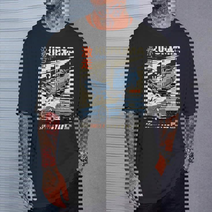 ヴィンテージ Kuruma 日本jdm 東京 日本 ドリフト レースカー Tシャツ 彼への贈り物